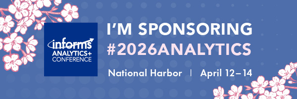 I'm sponsoring the INFORMS Analytics+ Conference