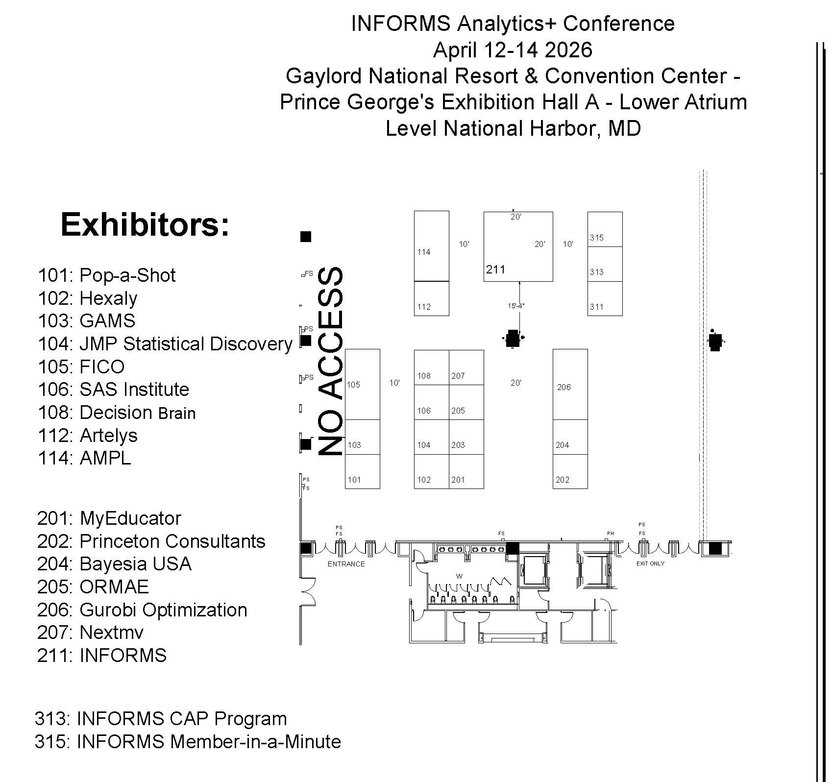 26A+ Exhibit Booth Floor Plan