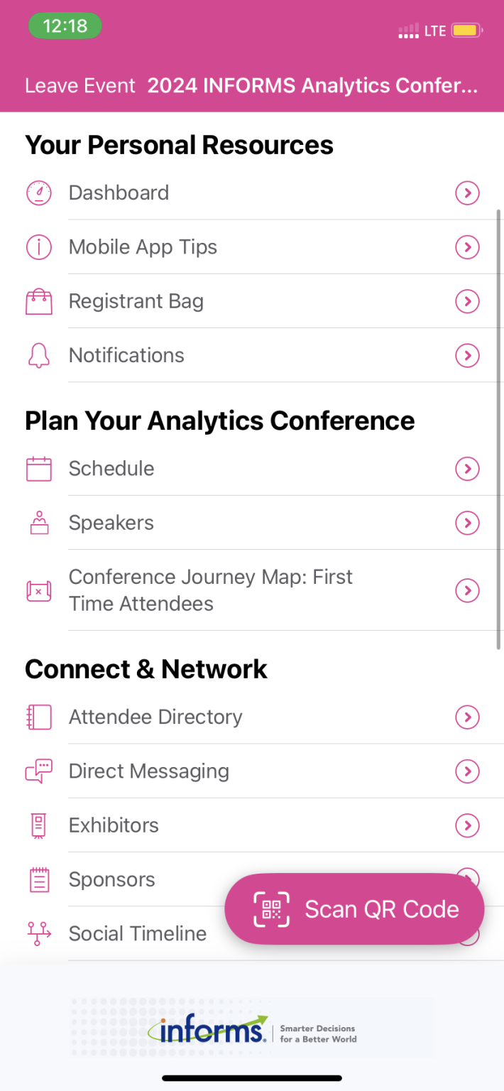 Download the INFORMS app 2024 INFORMS Analytics Conference