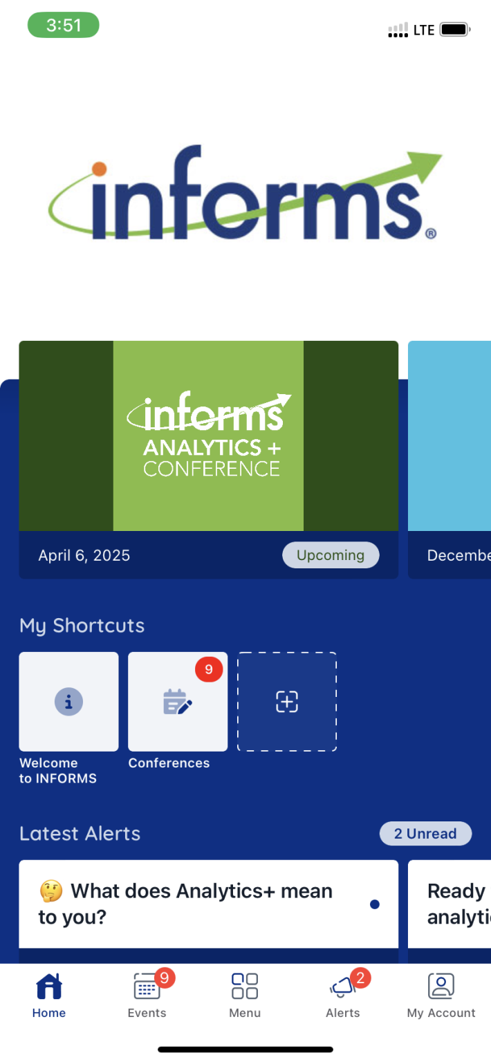 Download the INFORMS App - 2025 INFORMS Analytics+ Conference