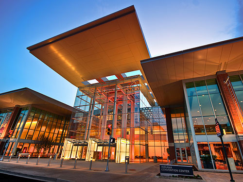 front street view of the Indiana Convention Center 